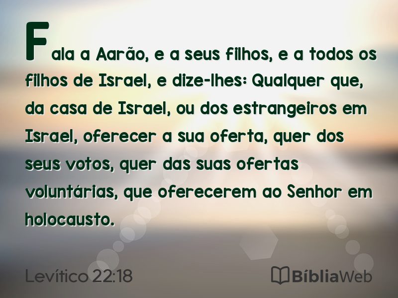 Levítico 22:18 em imagem para compartilhar
