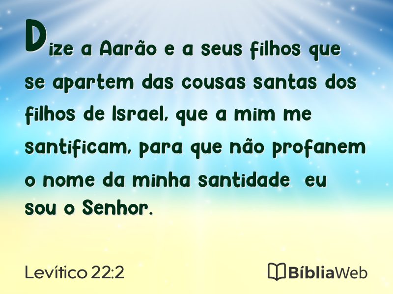Levítico 22:2 em imagem para compartilhar