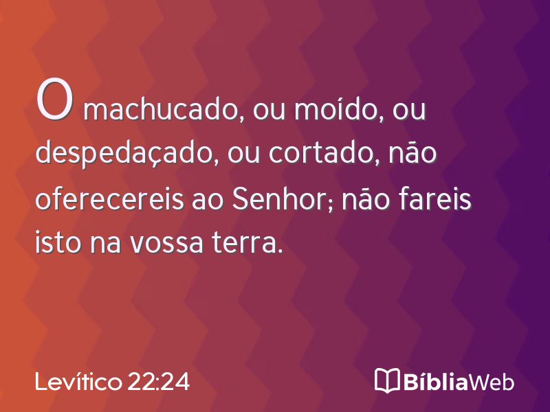 Levítico 22:24 em imagem para compartilhar