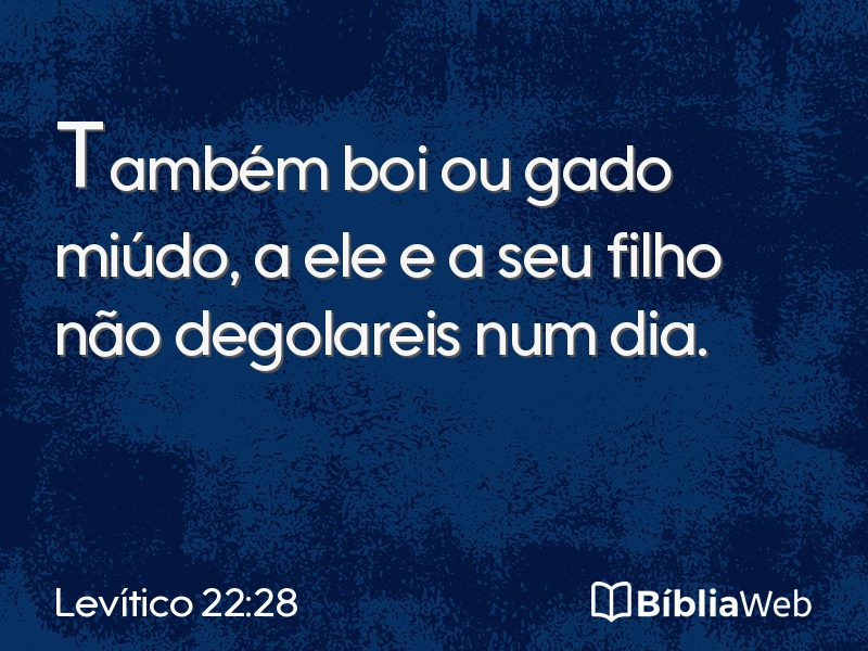 Levítico 22:28 em imagem para compartilhar