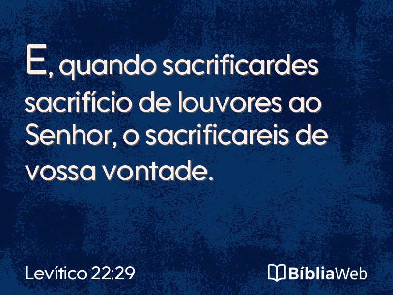 Levítico 22:29 em imagem para compartilhar