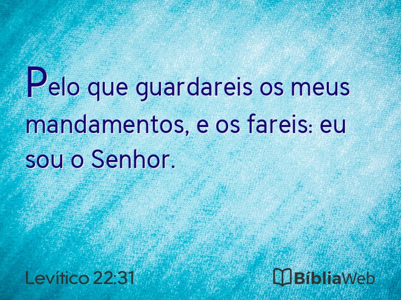 Levítico 22:31 em imagem para compartilhar