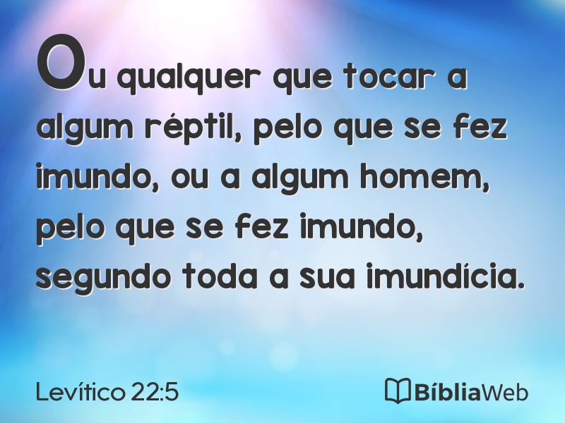 Levítico 22:5 em imagem para compartilhar