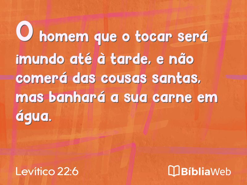 Levítico 22:6 em imagem para compartilhar