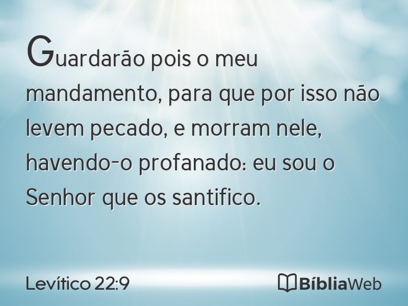 Levítico 22:9 em imagem para compartilhar