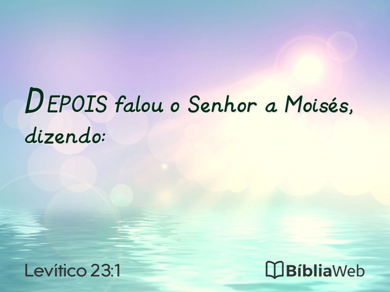 Levítico 23:1 em imagem para compartilhar