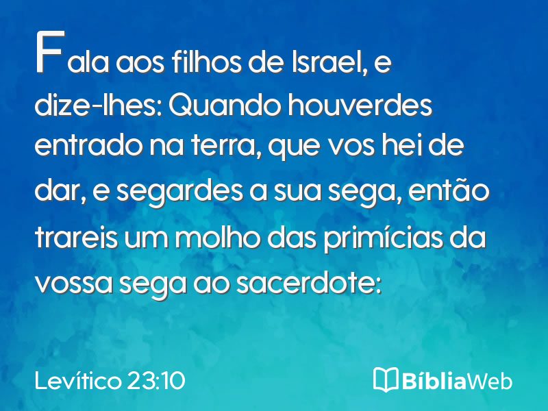 Levítico 23:10 em imagem para compartilhar