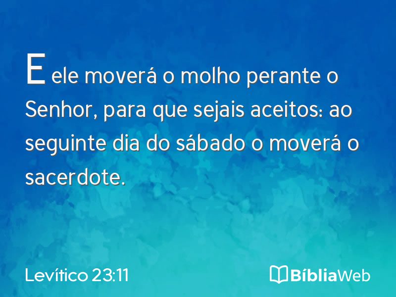Levítico 23:11 em imagem para compartilhar