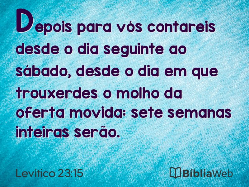 Levítico 23:15 em imagem para compartilhar