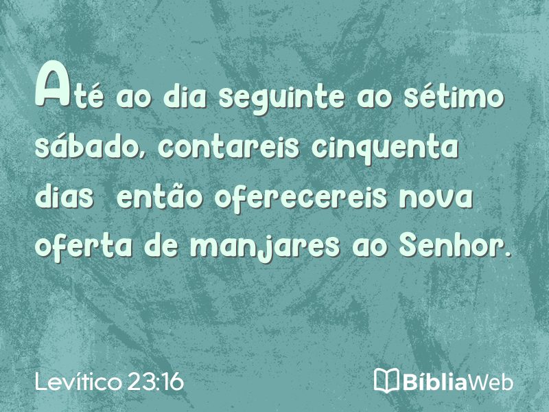 Levítico 23:16 em imagem para compartilhar