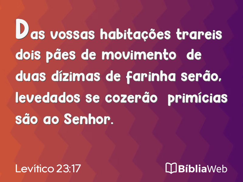 Levítico 23:17 em imagem para compartilhar