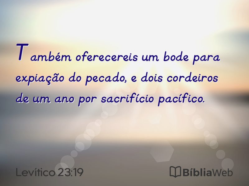 Levítico 23:19 em imagem para compartilhar