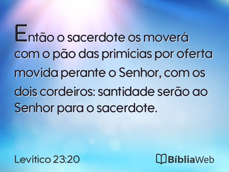 Levítico 23:20 em imagem para compartilhar