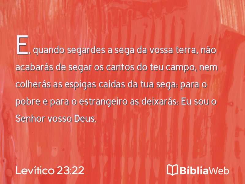 Levítico 23:22 em imagem para compartilhar