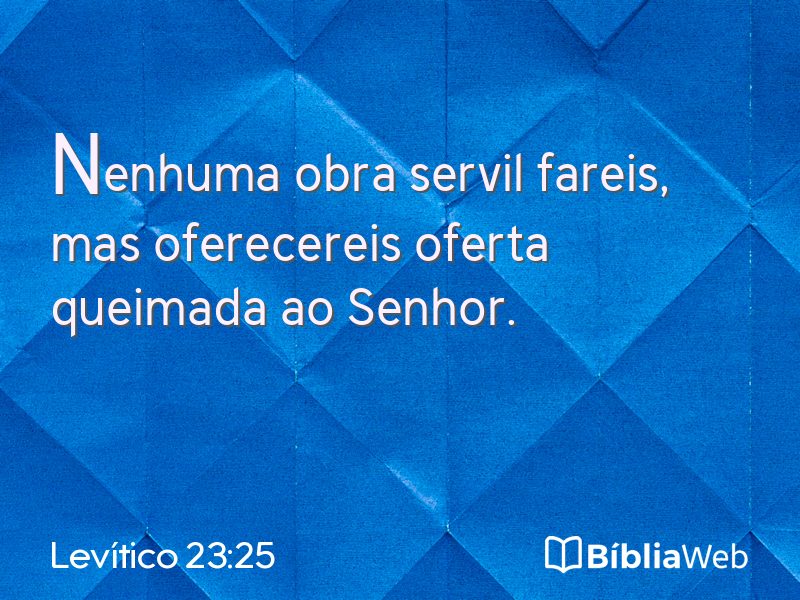 Levítico 23:25 em imagem para compartilhar