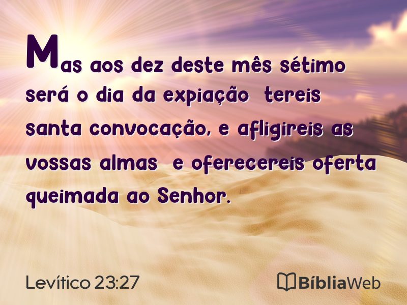 Levítico 23:27 em imagem para compartilhar