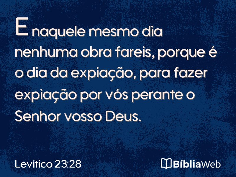 Levítico 23:28 em imagem para compartilhar