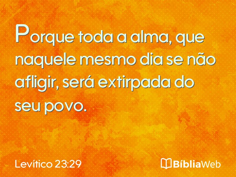 Levítico 23:29 em imagem para compartilhar