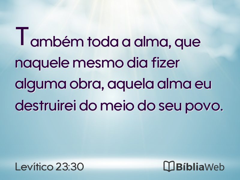 Levítico 23:30 em imagem para compartilhar