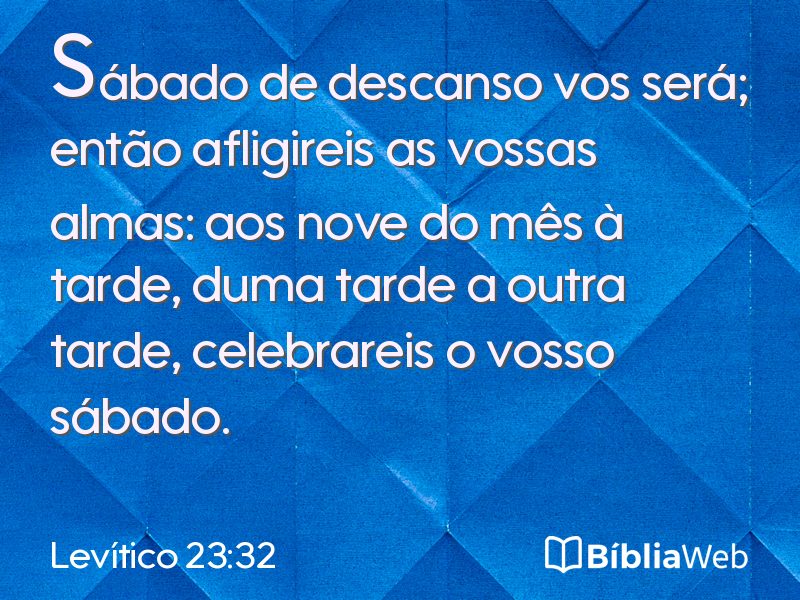 Levítico 23:32 em imagem para compartilhar