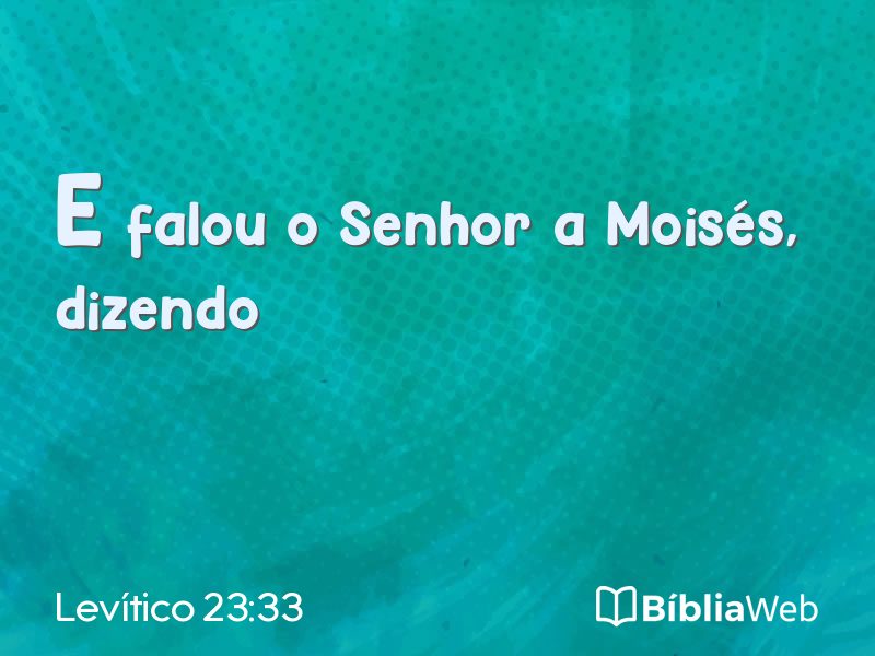 Levítico 23:33 em imagem para compartilhar