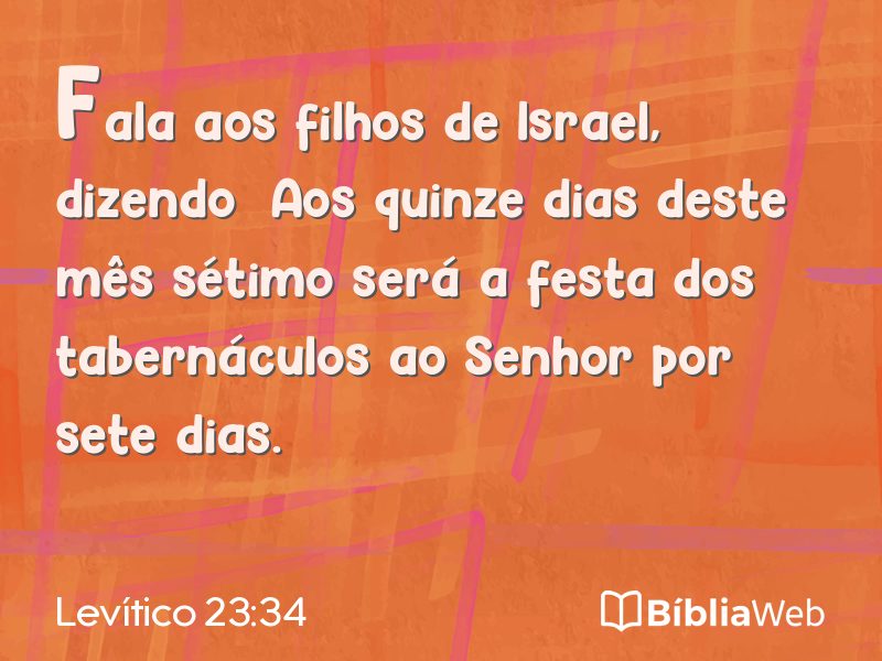 Levítico 23:34 em imagem para compartilhar