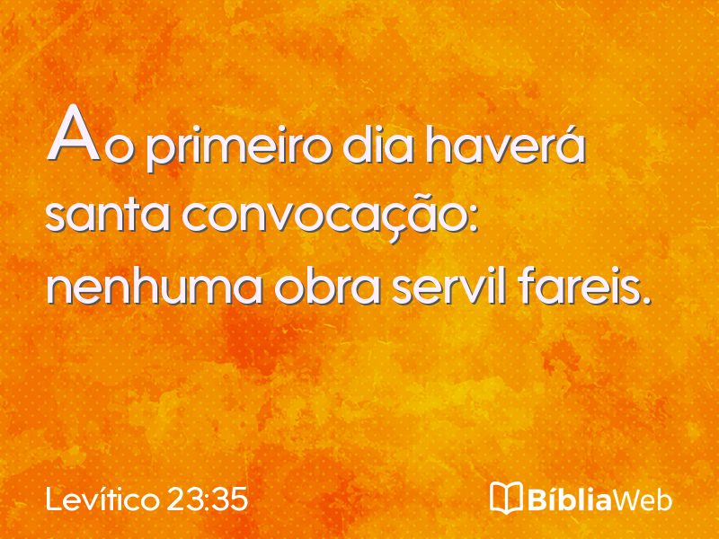 Levítico 23:35 em imagem para compartilhar