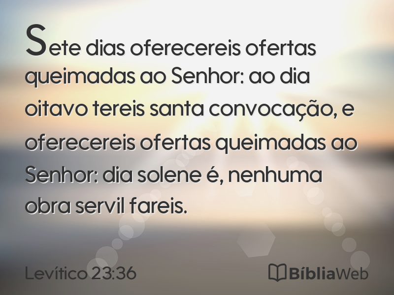 Levítico 23:36 em imagem para compartilhar