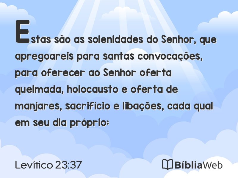Levítico 23:37 em imagem para compartilhar