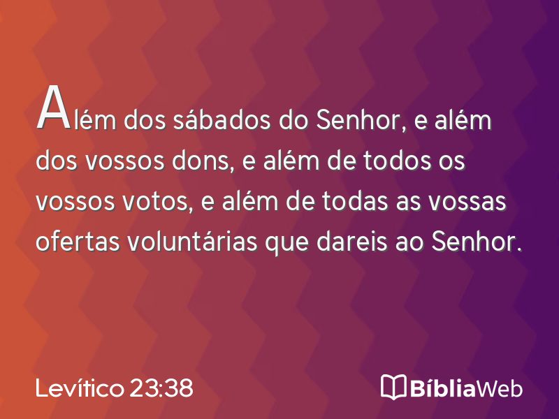 Levítico 23:38 em imagem para compartilhar