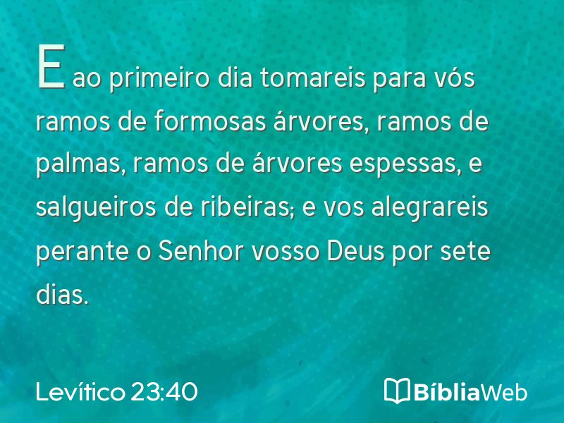 Levítico 23:40 em imagem para compartilhar