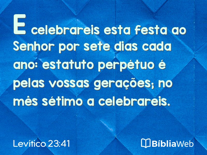 Levítico 23:41 em imagem para compartilhar
