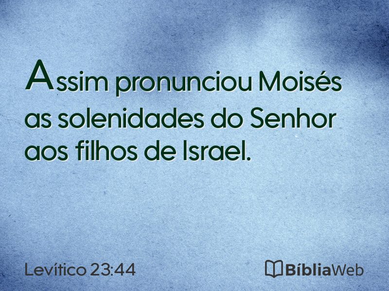 Levítico 23:44 em imagem para compartilhar