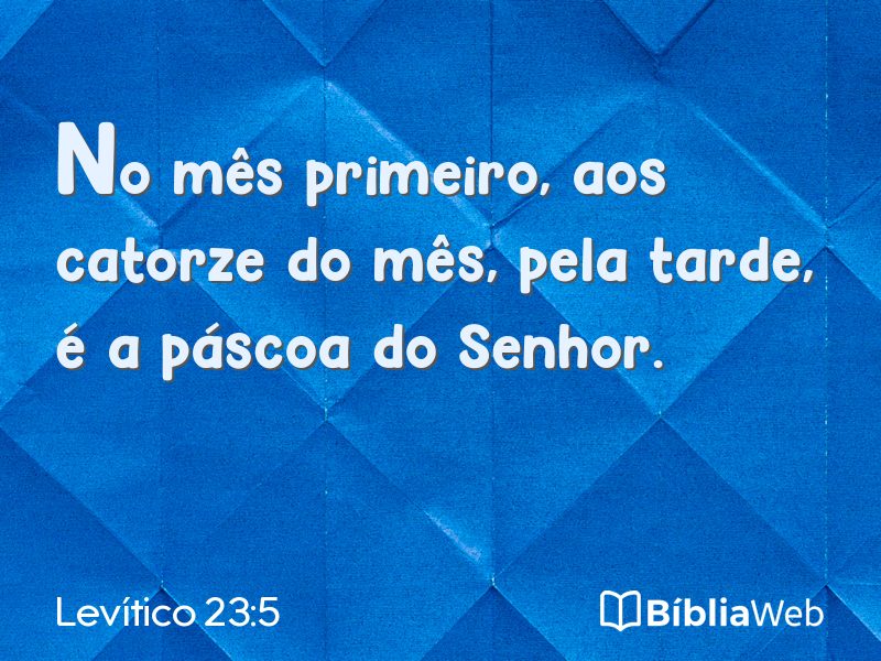 Levítico 23:5 em imagem para compartilhar