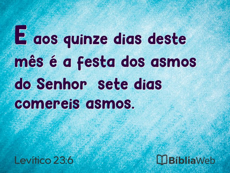 Levítico 23:6 em imagem para compartilhar