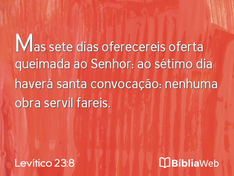 Levítico 23:8 em imagem para compartilhar