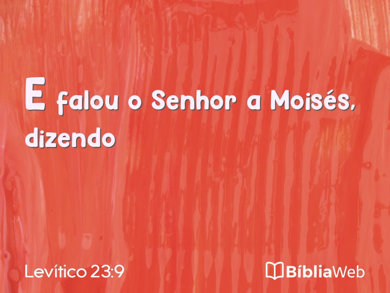 Levítico 23:9 em imagem para compartilhar