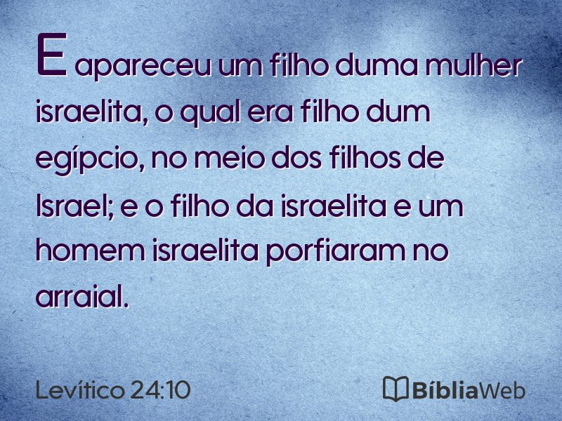 Levítico 24:10 em imagem para compartilhar