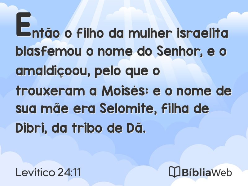 Levítico 24:11 em imagem para compartilhar