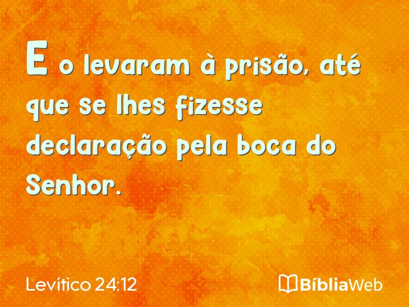 Levítico 24:12 em imagem para compartilhar