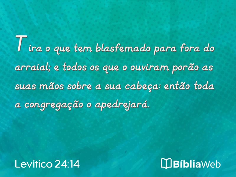 Levítico 24:14 em imagem para compartilhar