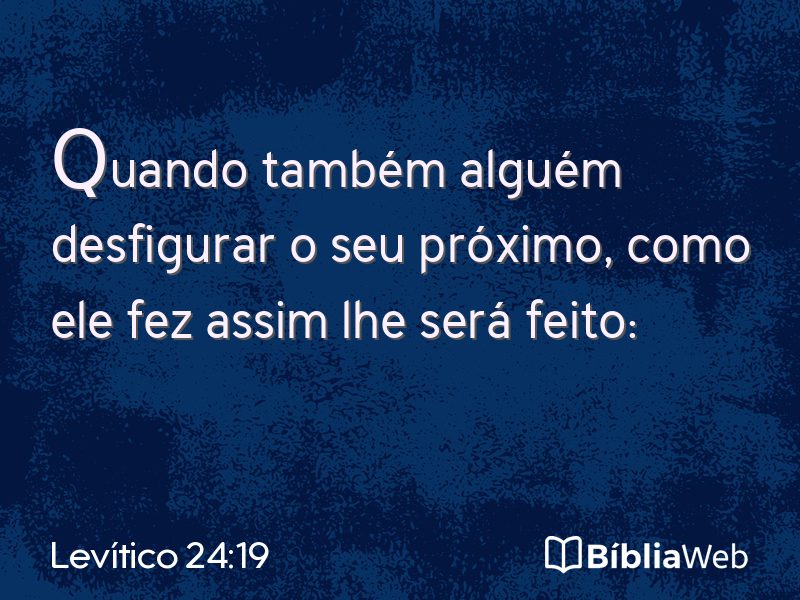 Levítico 24:19 em imagem para compartilhar