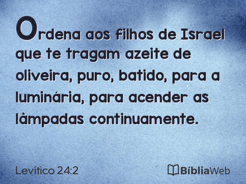 Levítico 24:2 em imagem para compartilhar