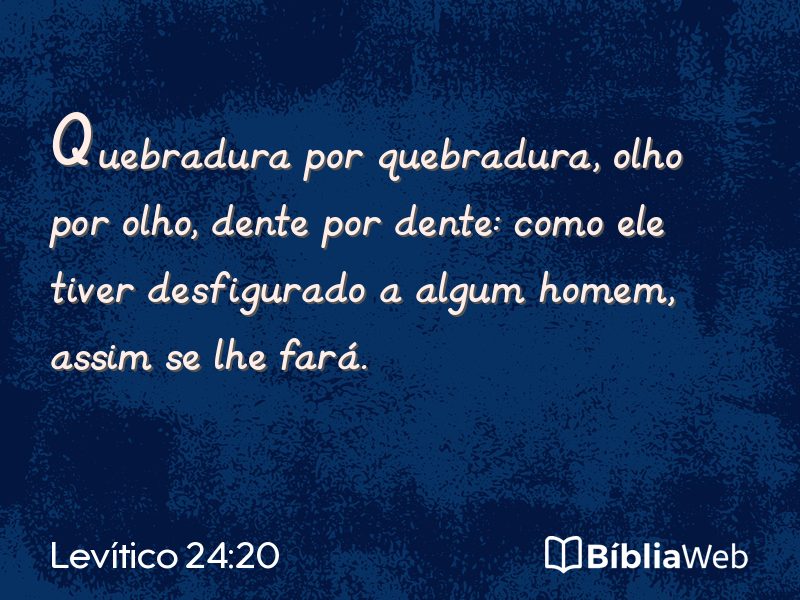 Levítico 24:20 em imagem para compartilhar