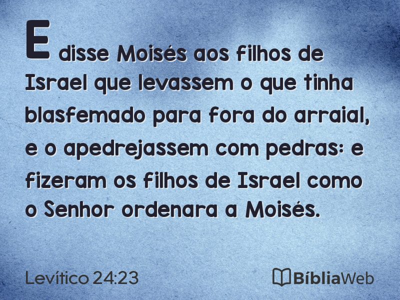 Levítico 24:23 em imagem para compartilhar