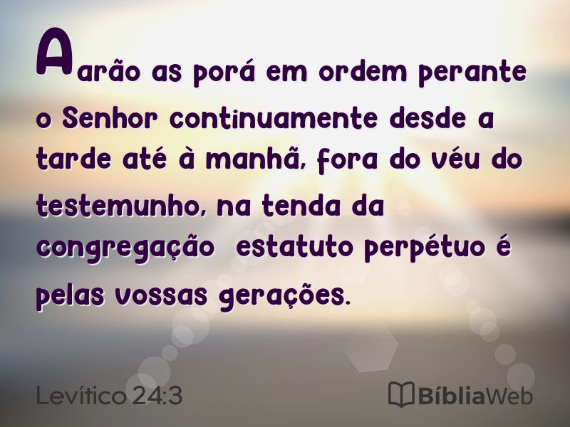 Levítico 24:3 em imagem para compartilhar