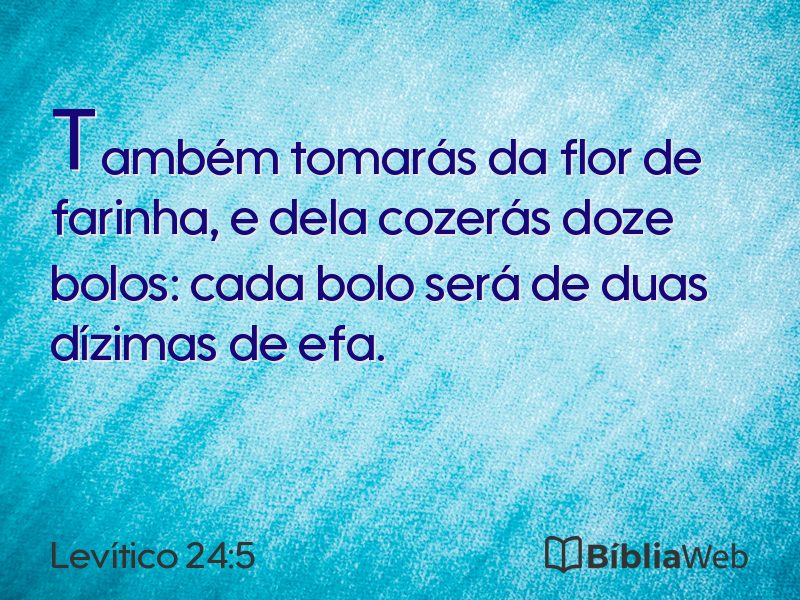 Levítico 24:5 em imagem para compartilhar