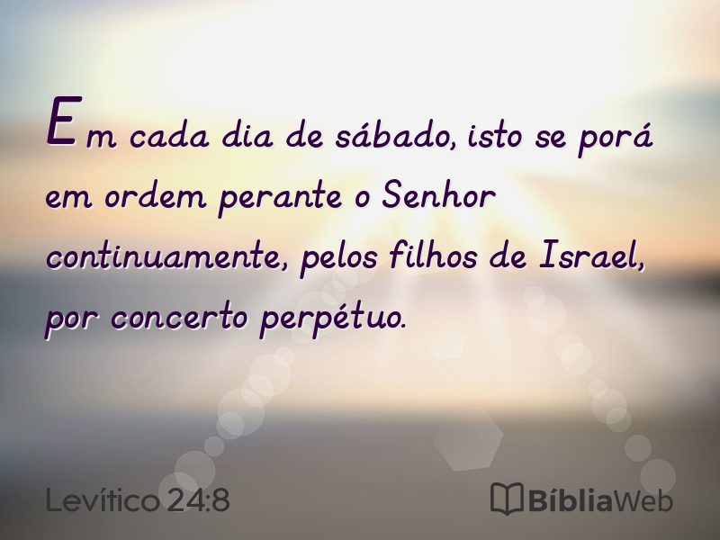 Levítico 24:8 em imagem para compartilhar