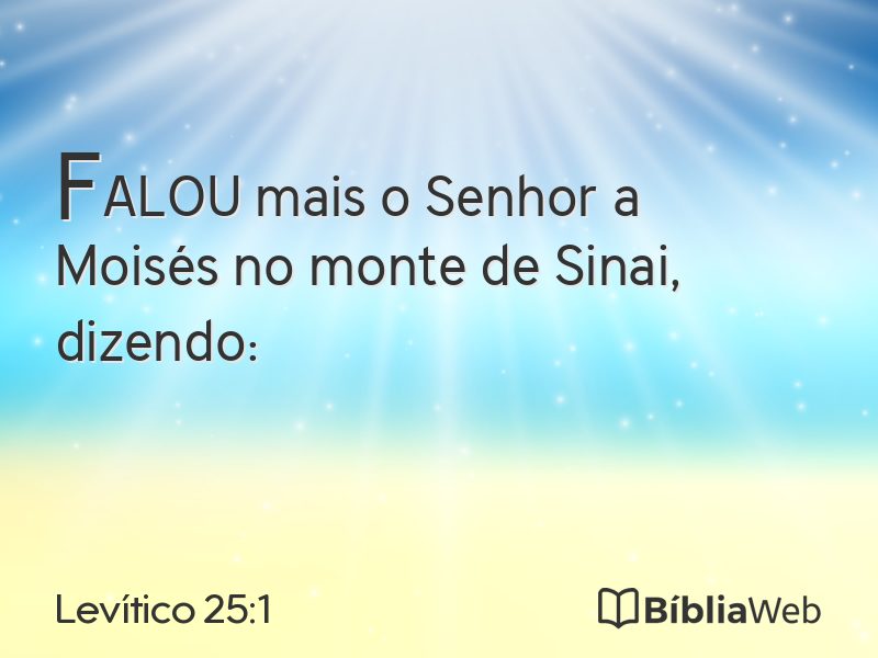 Levítico 25:1 em imagem para compartilhar
