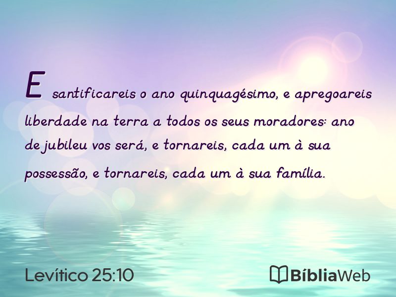 Levítico 25:10 em imagem para compartilhar